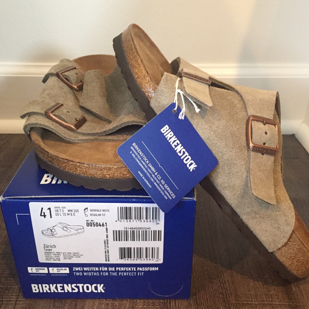 BIRKENSTOCK Zürich Suede Leather- Taupe
